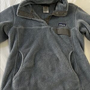 Patagonia Gray Fleece Snap Pullover